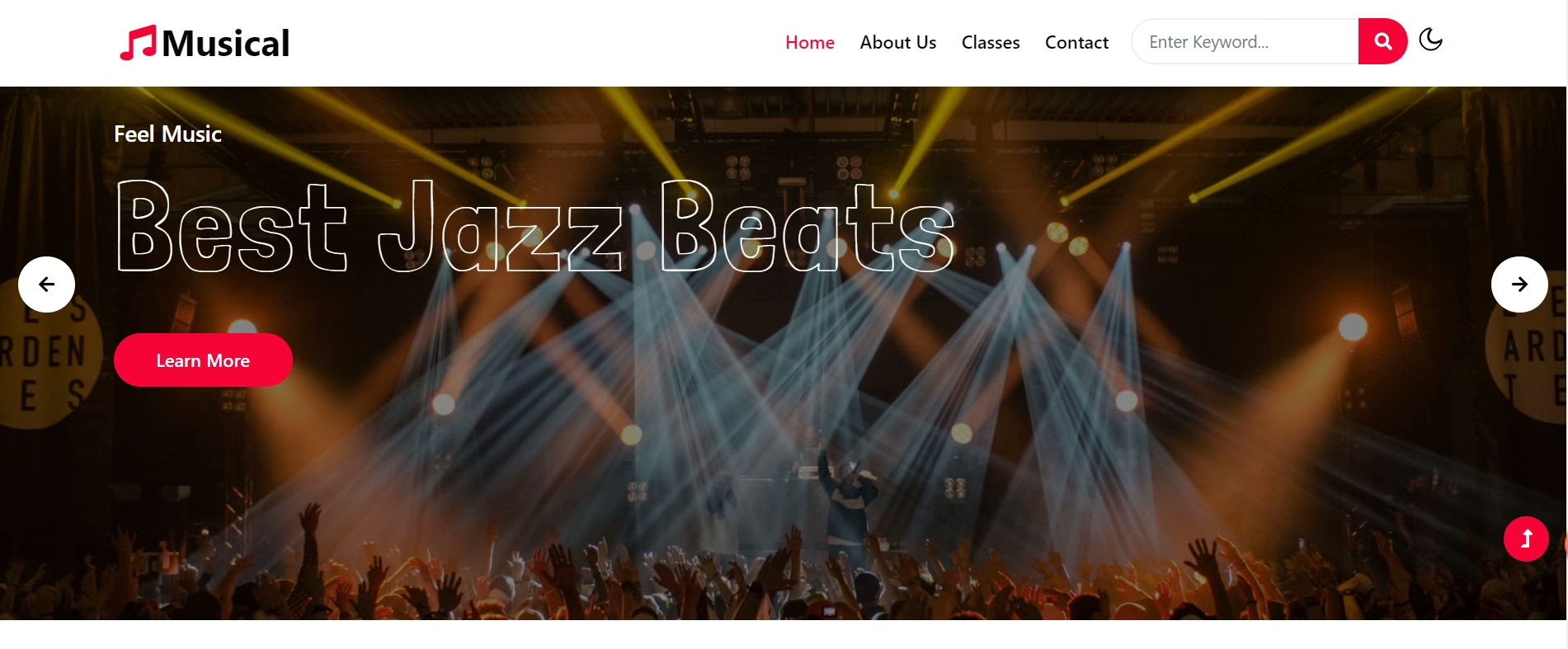 音乐会乐队活动网页模板01   Bootstrap5